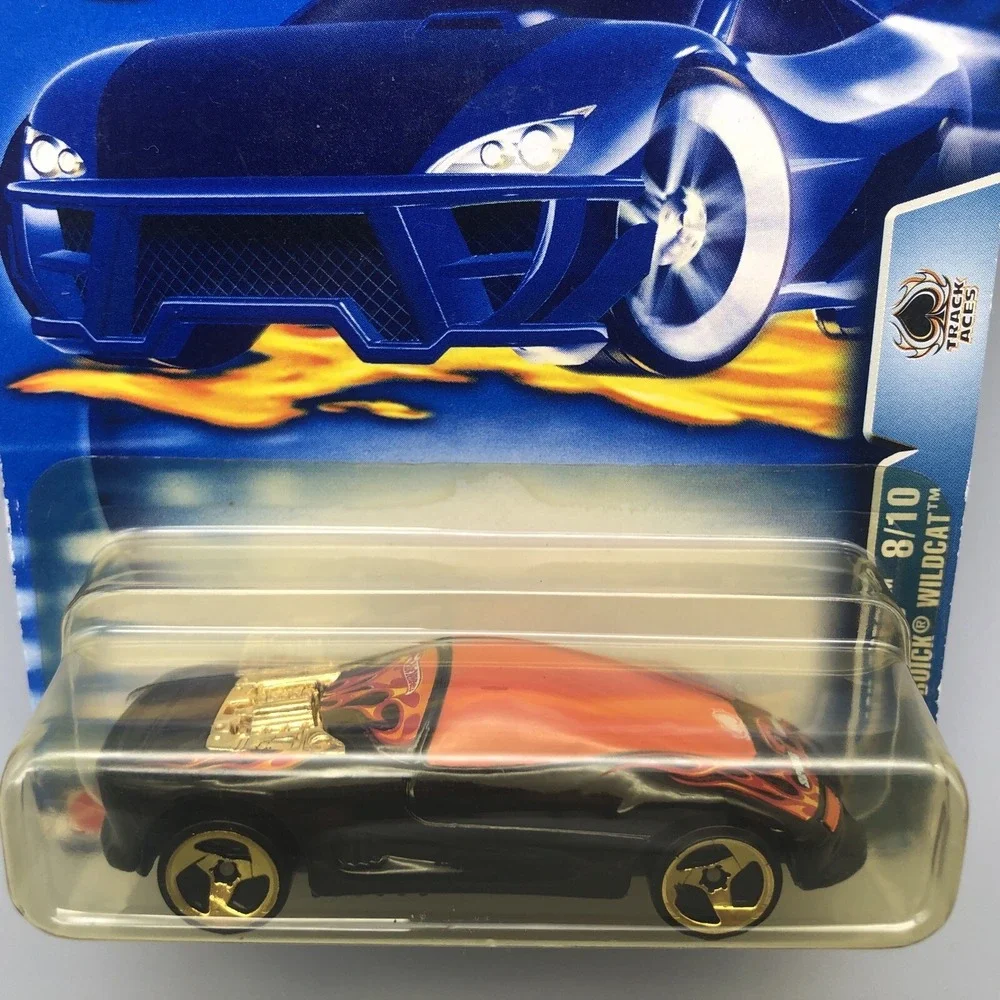 Hot Wheels Track Aces Buick Wildcat Black Car Diecast 1/64 Scale Highway 35 #173